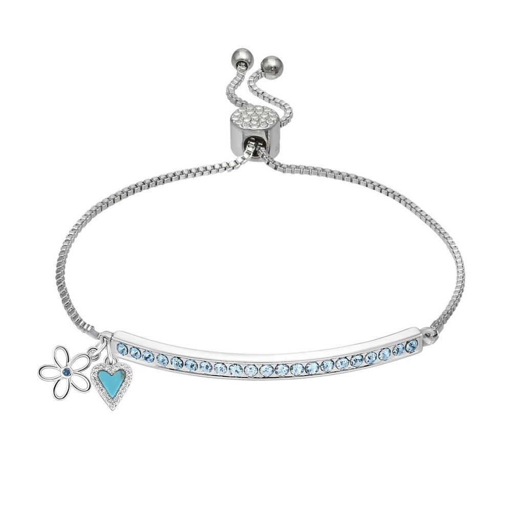 Brilliance “Family” Genuine Crystal Adjustable Bracelet New in Box.
